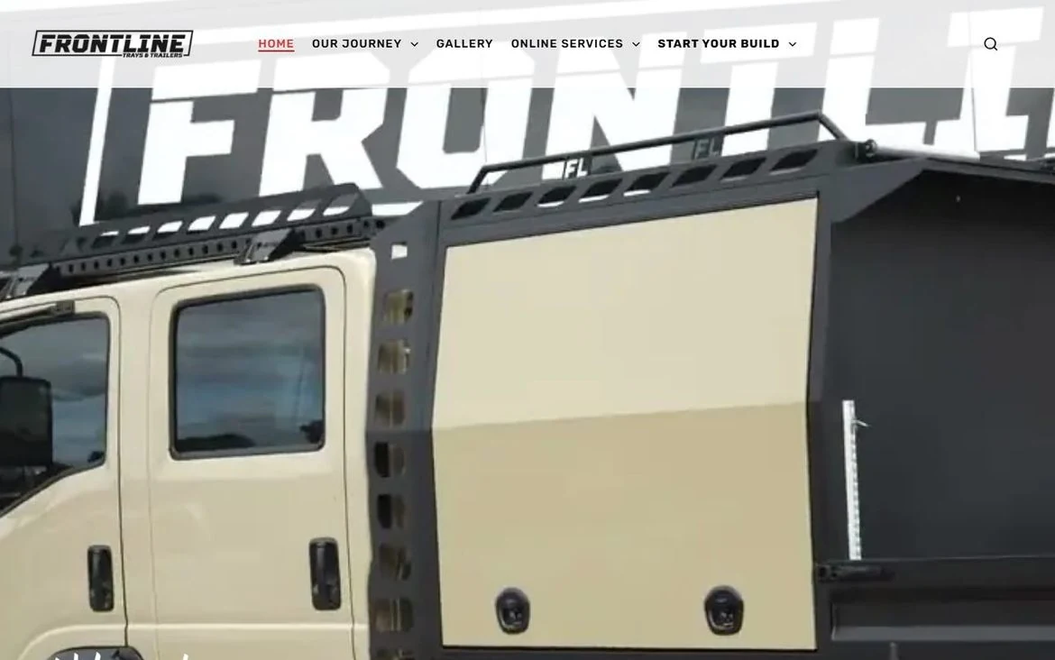 Frontline Trays website, an Automatrix project